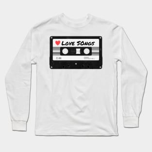 Heart Love Songs Mixtape Valentines Day Girlfriend Boyfriend Gift Long Sleeve T-Shirt